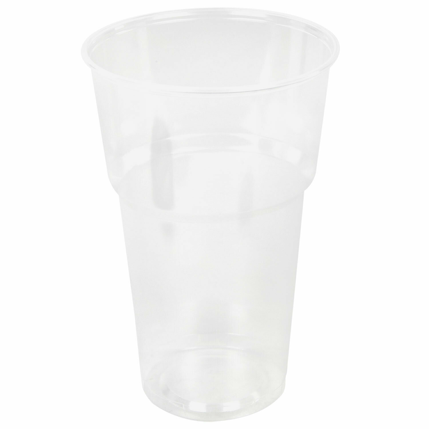 фото Стакан одноразовый пластиковый, прозрачный 500 мл, комплект 20 шт., бюджет, ПП, холодное/горячее, LAIMA, 600939 -4 шт.
