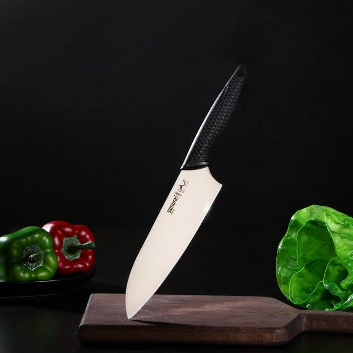 Нож кухонный Samura GOLF Сантоку лезвие 18 см AUS-8
