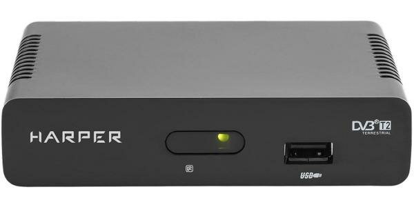 Цифровой телевизионный DVB-T2 ресивер HARPER HDT2-1108 Черный, Full HD, DVB-T, DVB-T2