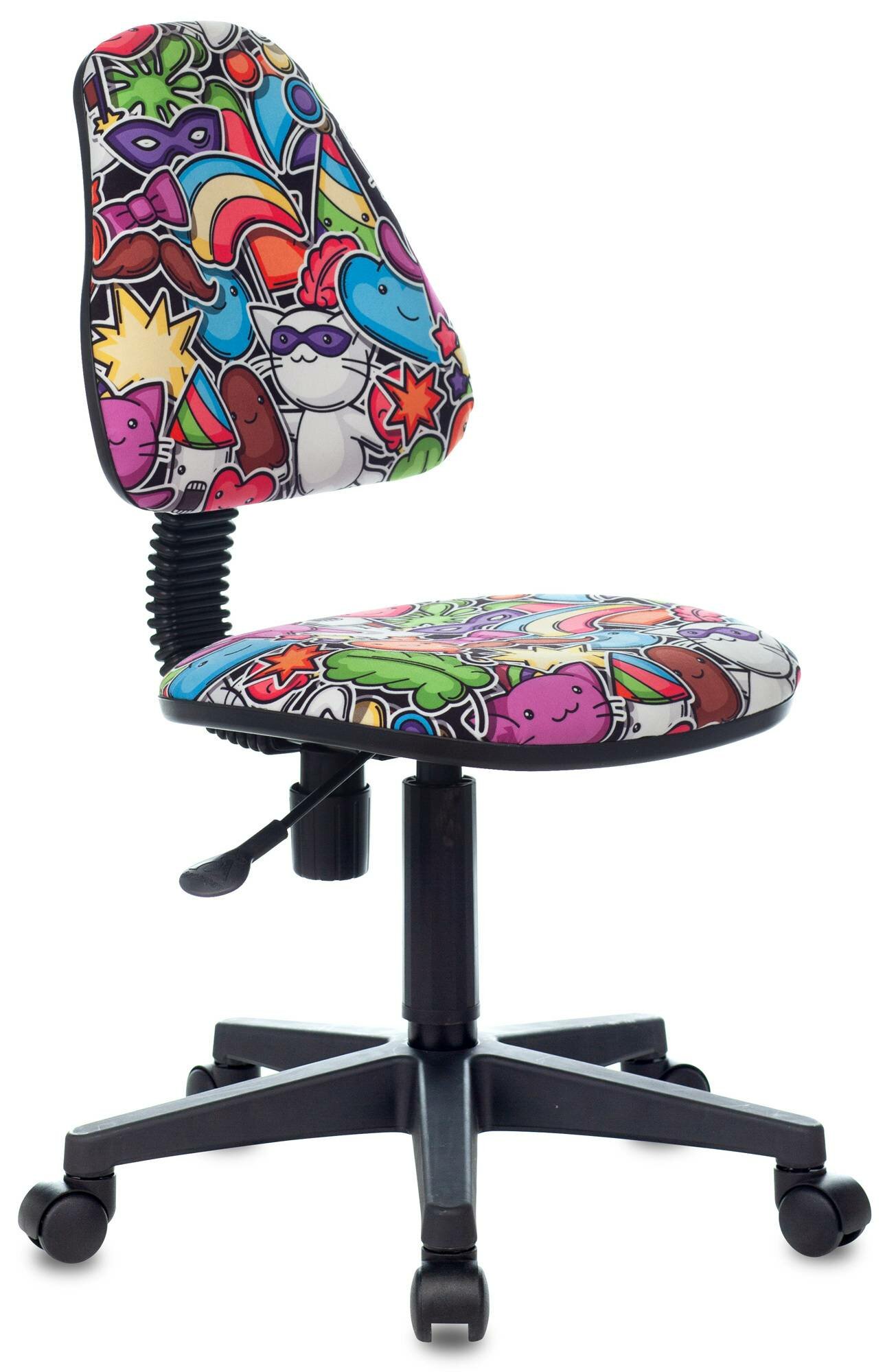 Кресло детское Бюрократ KD-4, обивка: ткань, цвет: мультиколор, рисунок маскарад