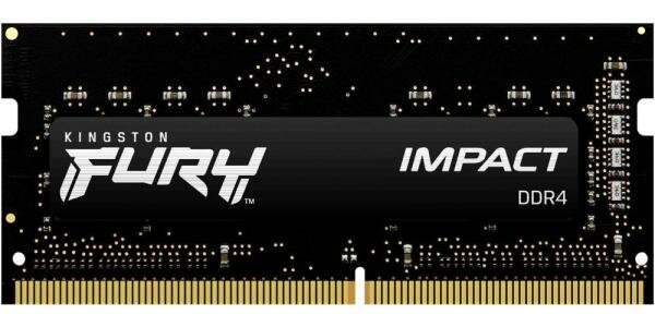 Оперативная память для ноутбука 8Gb (1x8Gb) PC4-25600 3200MHz DDR4 SO-DIMM CL20 Kingston Fury Impact (KF432S20IB/8)