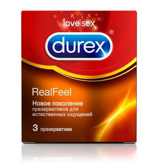 Презервативы Durex RealFeel для естественных ощущений - 3 шт. (108105)