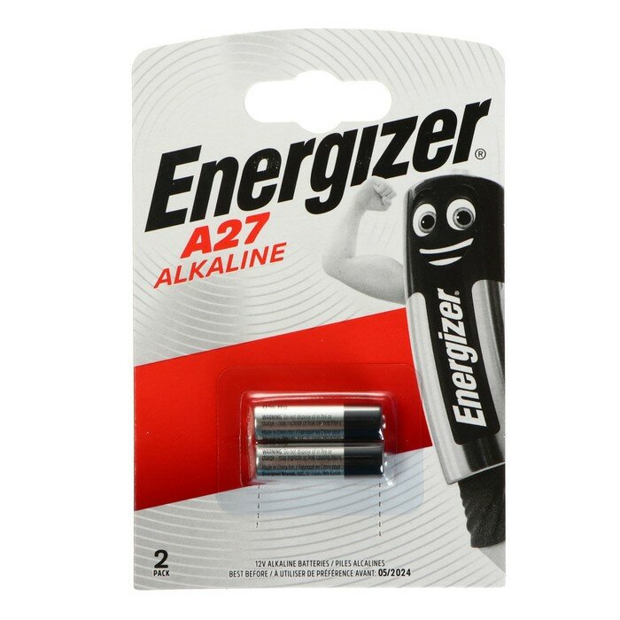 Energizer Батарейка алкалиновая Energizer, LR27 (A27,MN27) - 2BL, 1.5В, блистер, 2 шт.