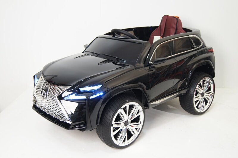 RiverToys Автомобиль Lexus E111KX в новом корпусе, черный глянец