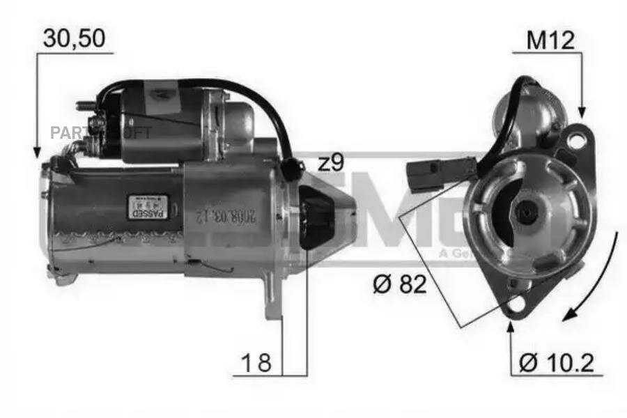 ERA 220119 Стартер 12v 11kW