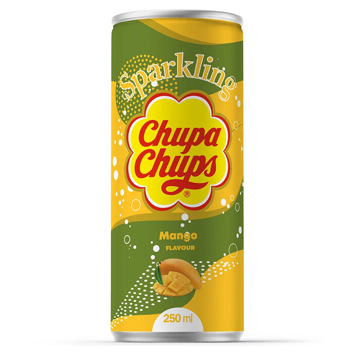 Газированный напиток Chupa Chups - 3 вкуса (дыня, клубничный крем, манго) (Корея), 250 мл (3 шт) - фотография № 3