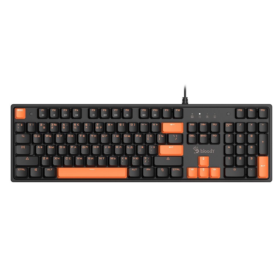Клавиатура A4Tech Bloody S510 black/orange USB