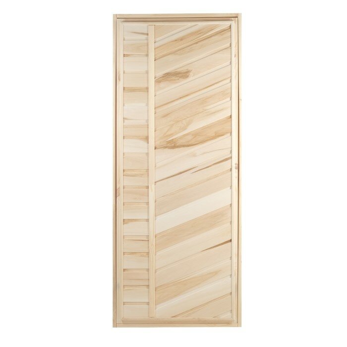 Дверь для бани и сауны "Эконом", липа, 170×70см - фотография № 1