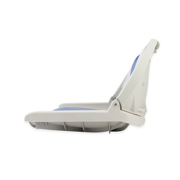 Кресло складное пластиковое с мягкими накладками, белый/синий - фотография № 2