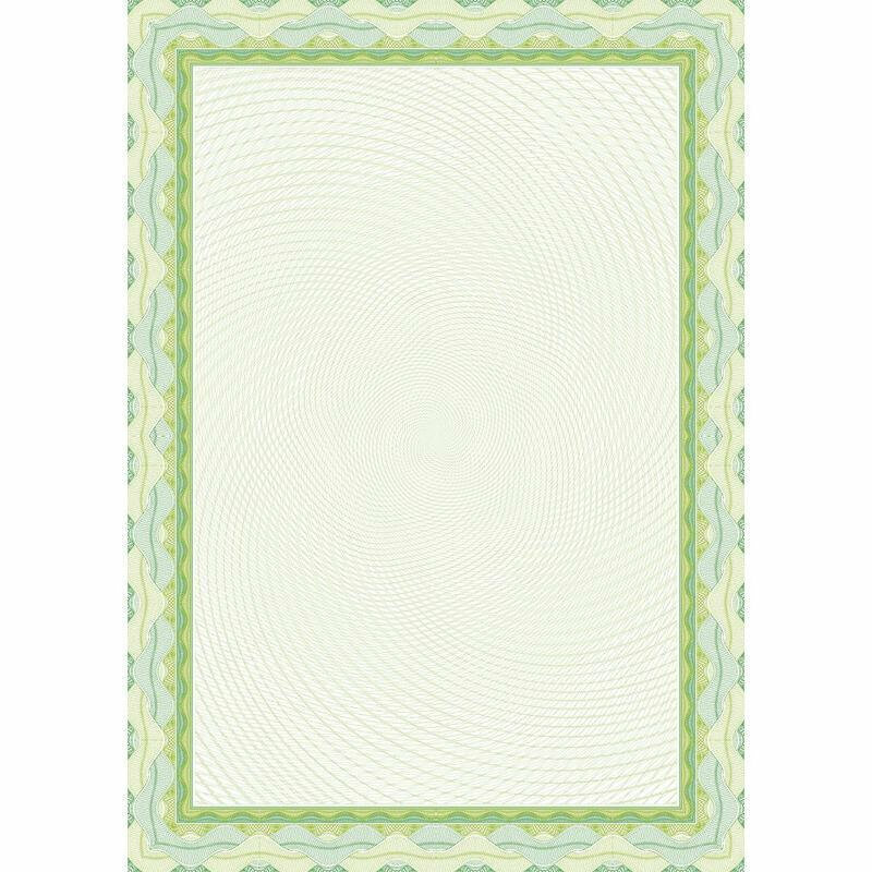 фото Сертификат-бумага Attache зеленая спиральная рамка (А4, 120 г/кв. м, 50 листов в упаковке)