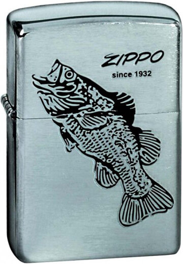 Зажигалка Zippo 200 Black Bass - фотография № 1