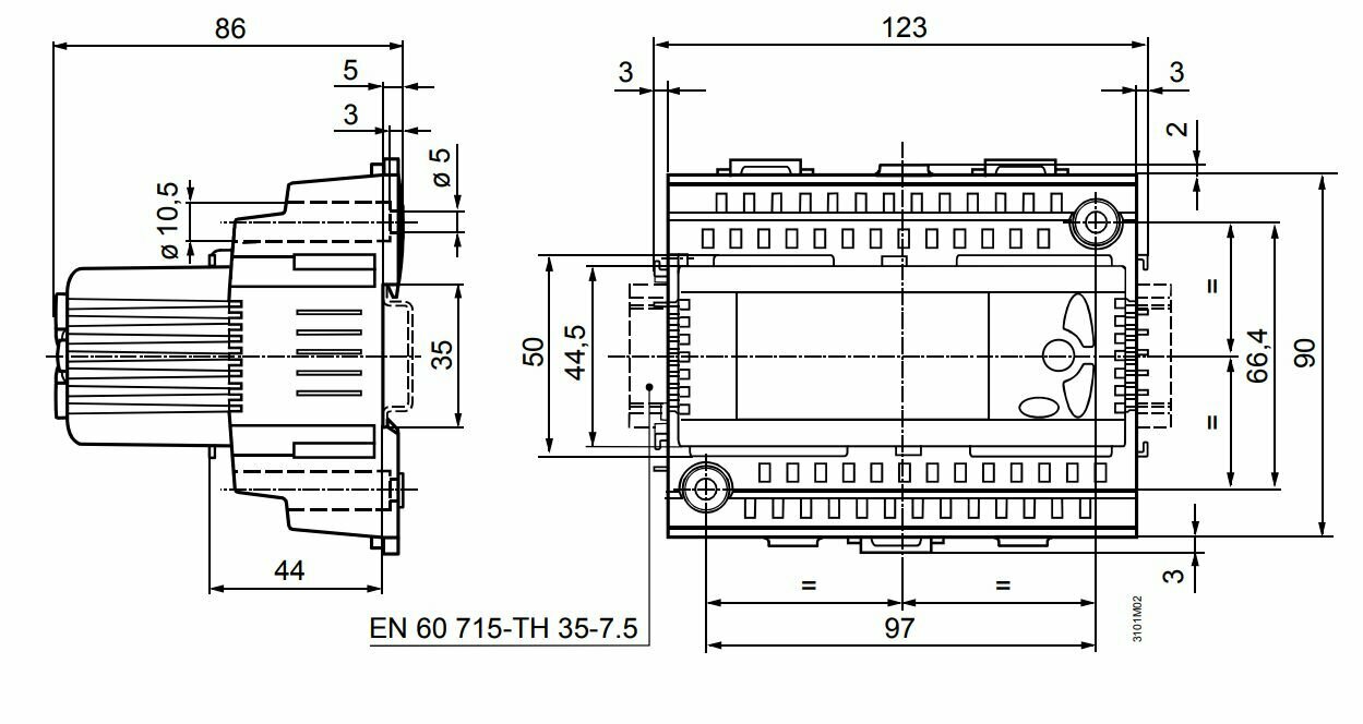 Конфигурируемый контроллер RLU220 (семейство Synco 200) производства SIEMENS для вентиляции 1 контур управления