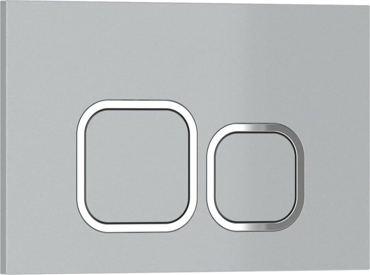 фото Кнопка смыва Iberica Blanca ESTI-Q 246х165мм серый/хром матовый, пластик (IB.B083.004.002)