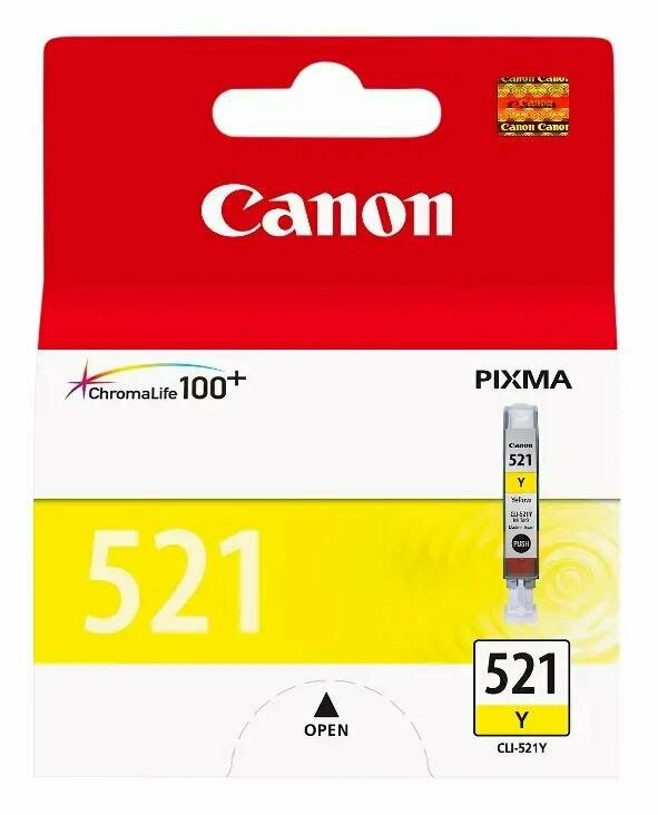 Картридж струйный Canon CLI-521Y желтый