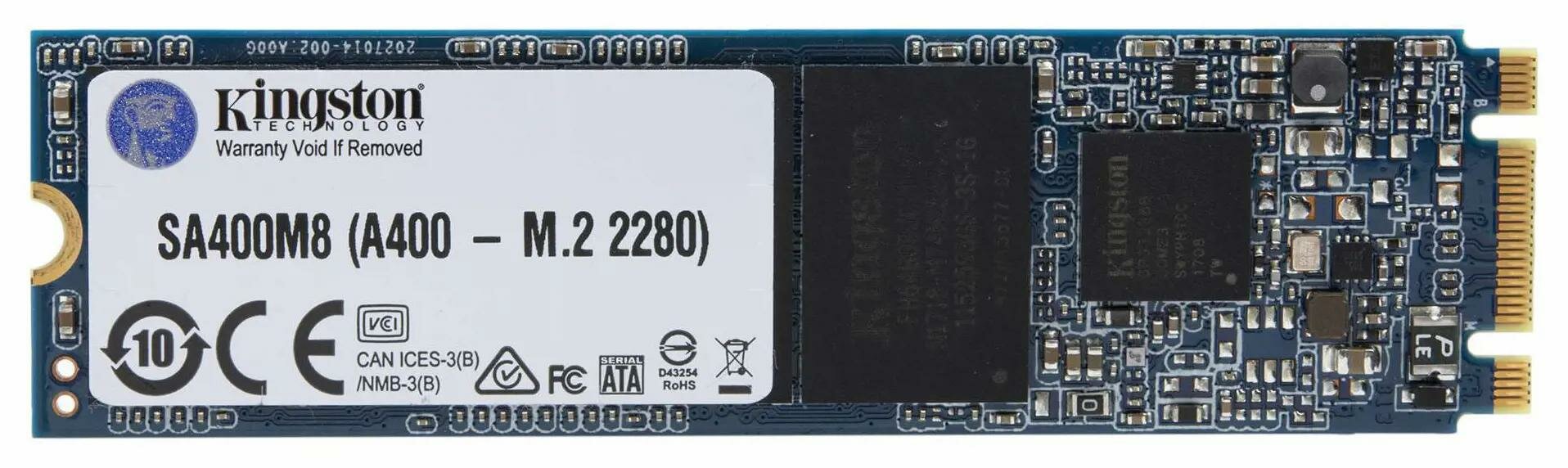 Внутренний накопитель SSD Kingston A400 120Gb