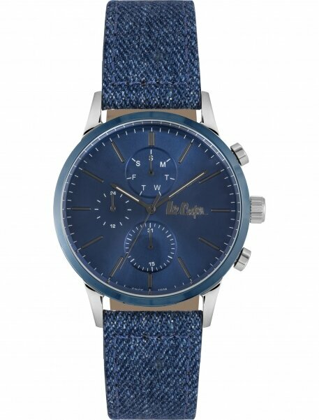 Английские кварцевые часы Lee Cooper LC06902.397 на тканевом браслете, с водозащитой 3 бара и международной гарантией от производителя