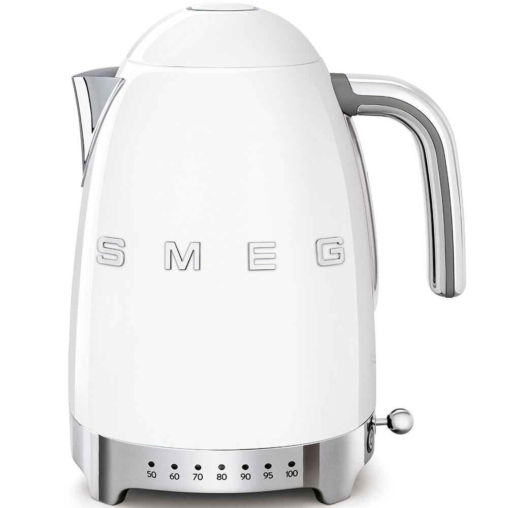 Smeg Чайник Smeg KLF04WHEU, электрический, белый (2400Вт, 1.7л) (ret)