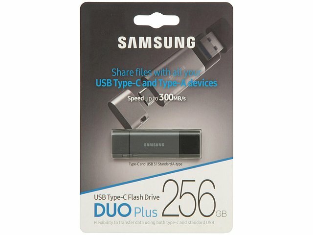 Накопитель USB flash Samsung Накопитель USB flash 256ГБ Samsung DUO Plus MUF-256DB/APC (USB3.1)