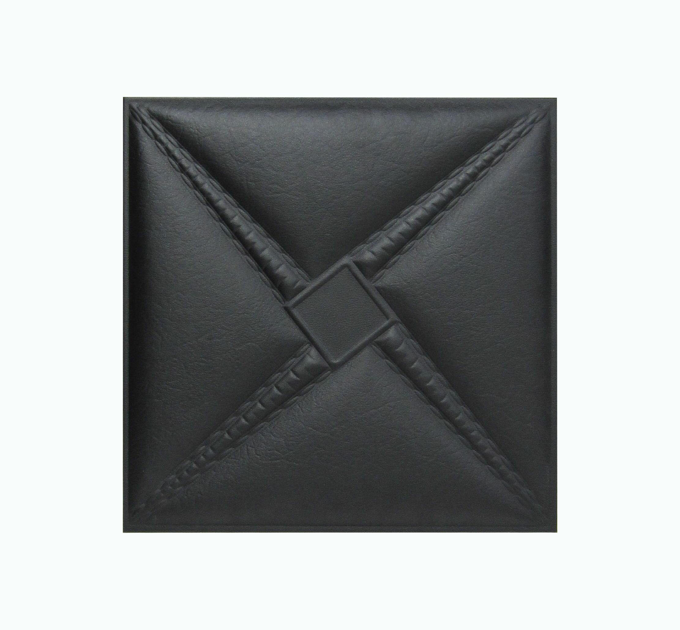 фото Панель стеновая из экокожи Black Stella черный 40 * 40см 1 шт мягкие 3D панели декор для стен и в изголовье кровати