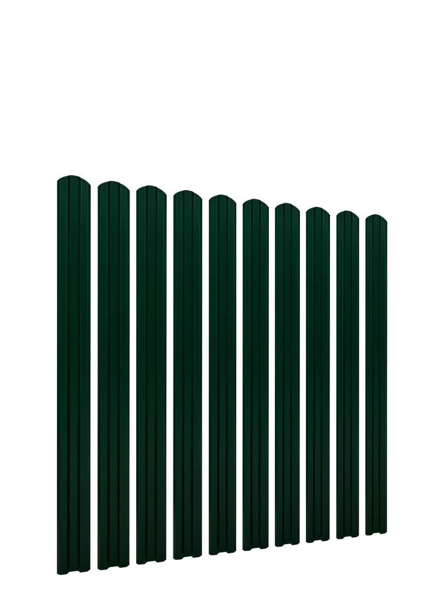 Евроштакетник Волна 1,5 м, ширина 95 мм, толщина 0,45 Зеленый мох - фотография № 5