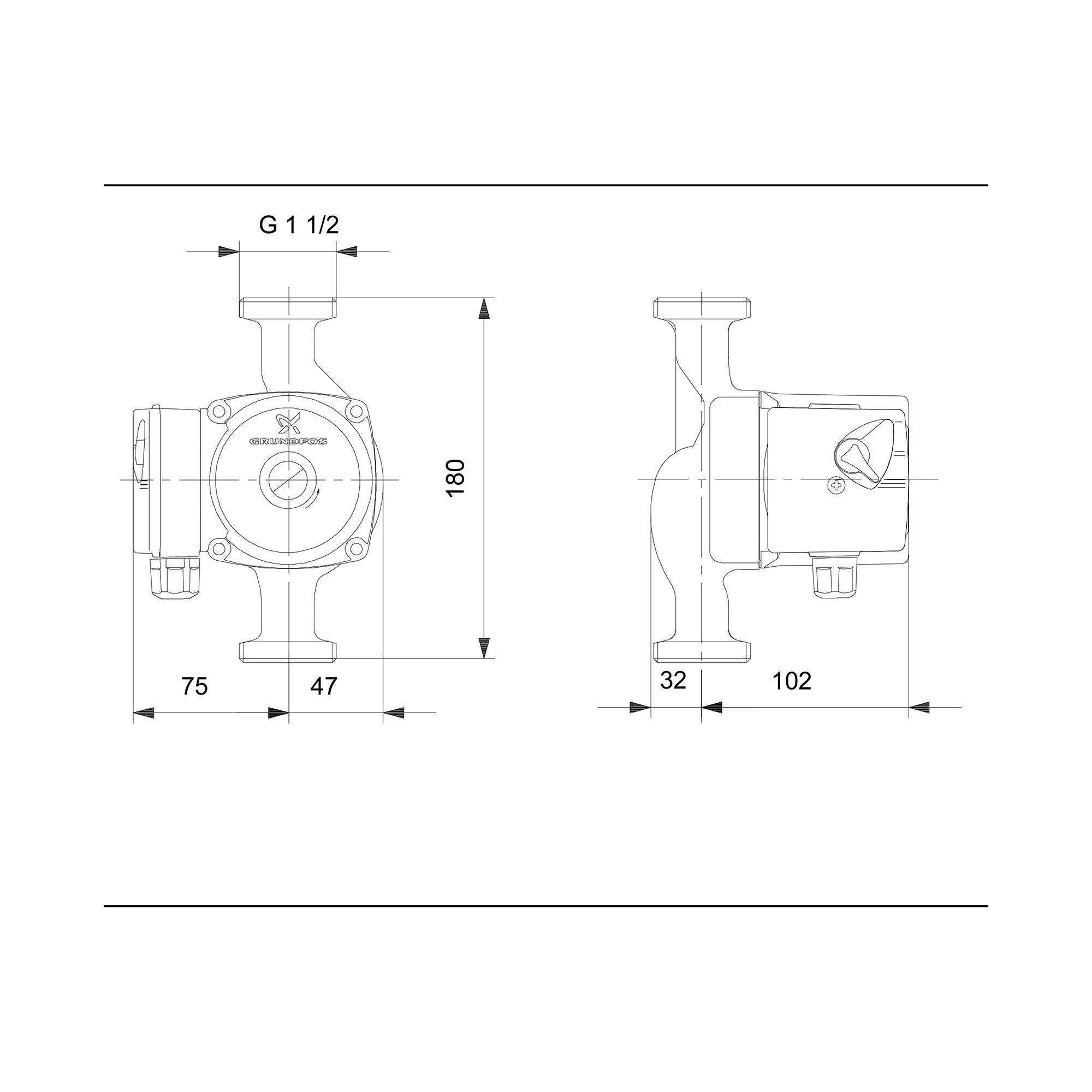 Насос циркуляционный GRUNDFOS UPS 25-40 EU