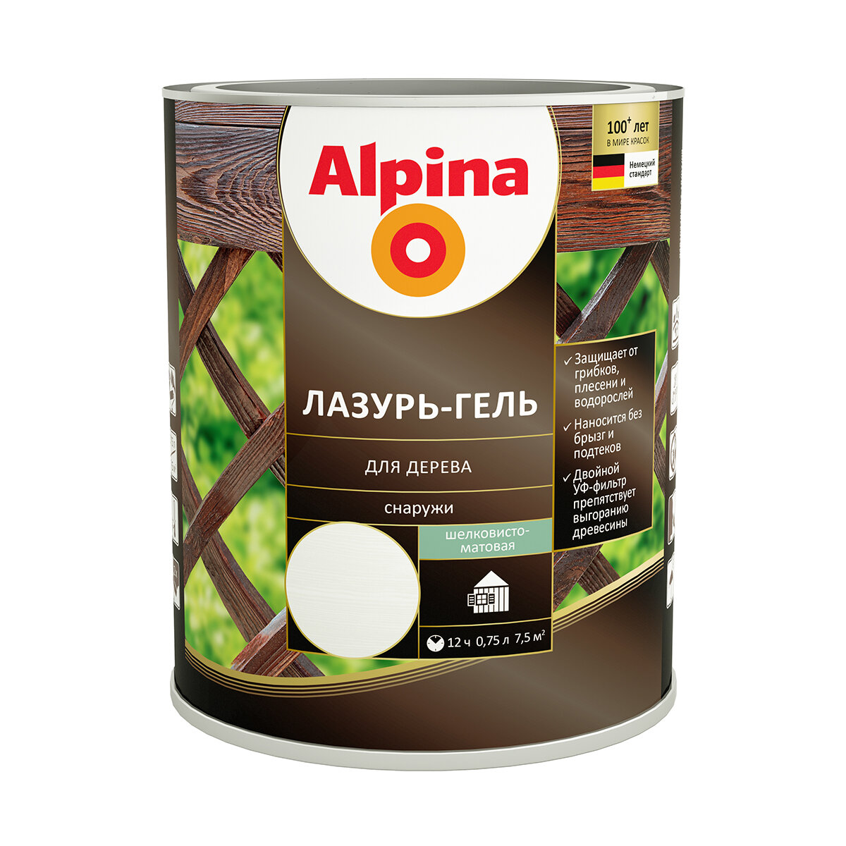 Alpina пропитка Лазурь-гель для дерева