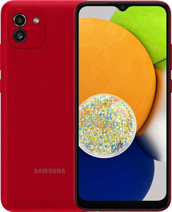 Смартфон Samsung Galaxy A03 3/32Gb (SM-A035FZRDCAU), красный