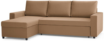 Угловой диван-кровать Hoff Торонто,универсальный угол, цвет кофейный