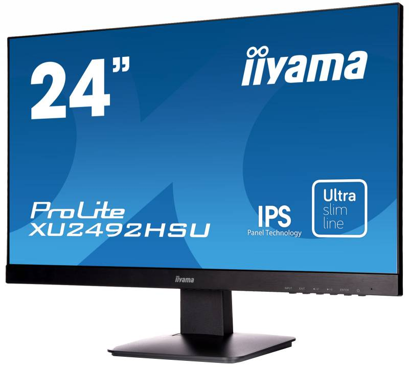  Iiyama 23.8" ProLite XU2492HSU-B1  IPS LED 5ms 16:9 HDMI M/M  250cd 178/178 1920x1080 D-Sub DisplayPort FHD USB 3.6