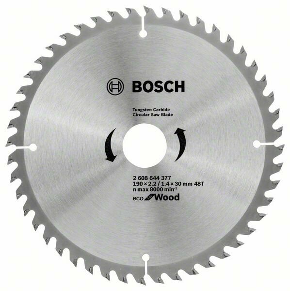 Пильный диск ECO WO 190x30-48T BOSCH 2608644377