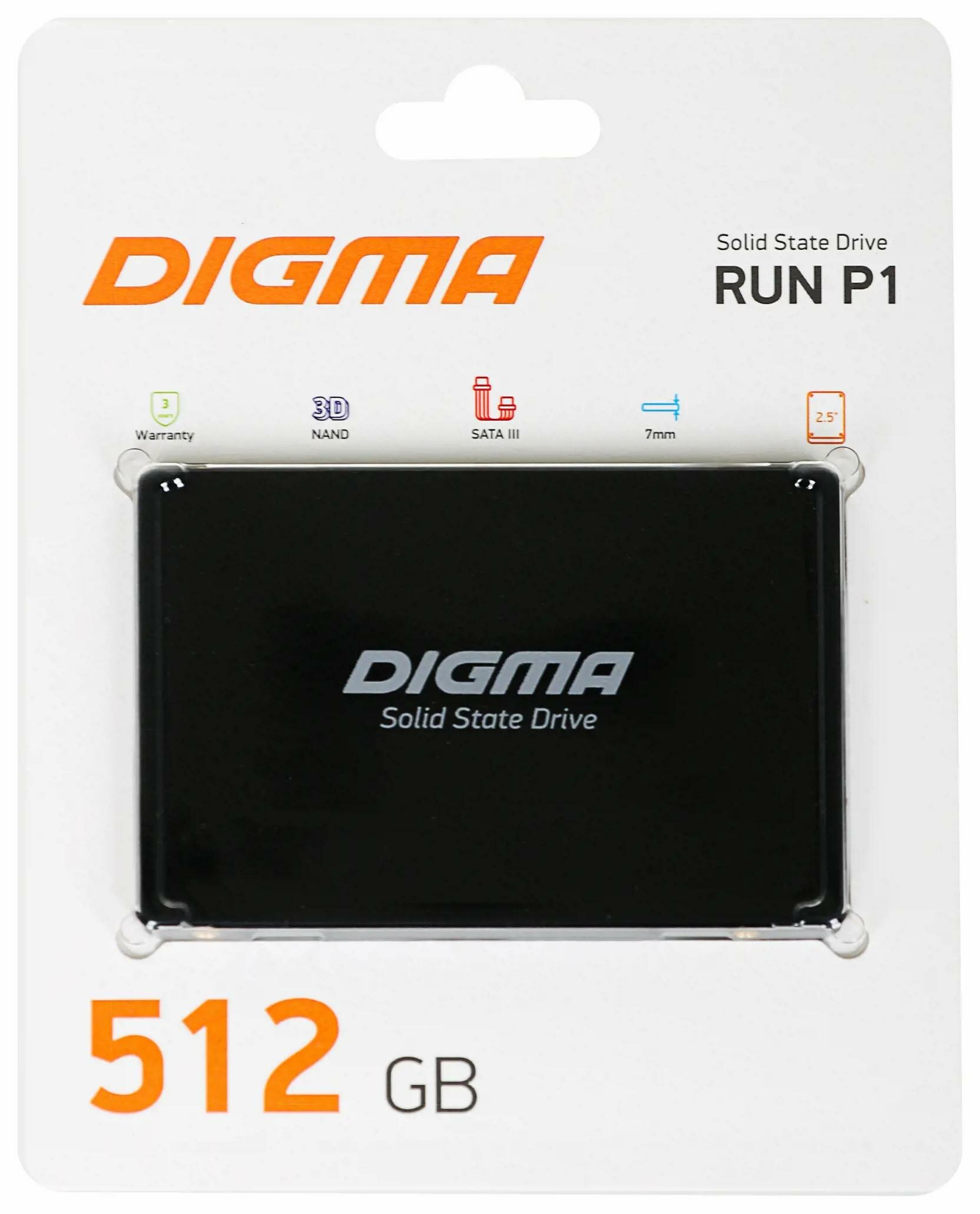 Внутренний накопитель SSD Digma DGSR2512GP13T 512Gb