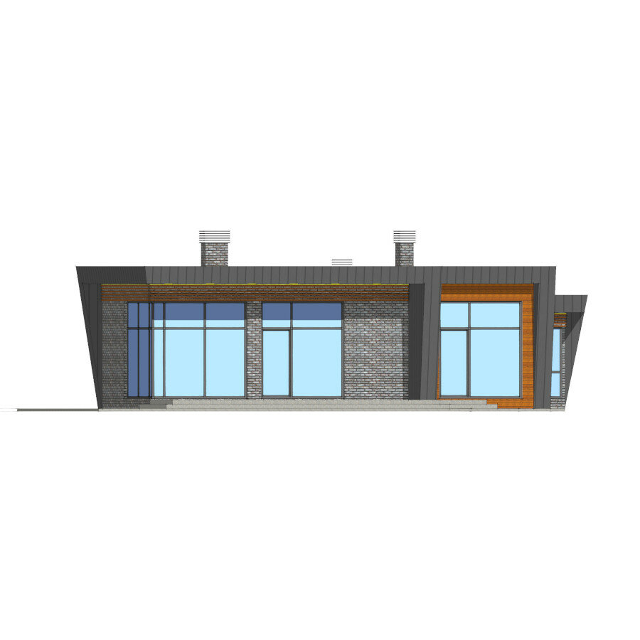 62-78D-Catalog-Plans - Проект одноэтажного дома из газобетона с террасой - фотография № 4