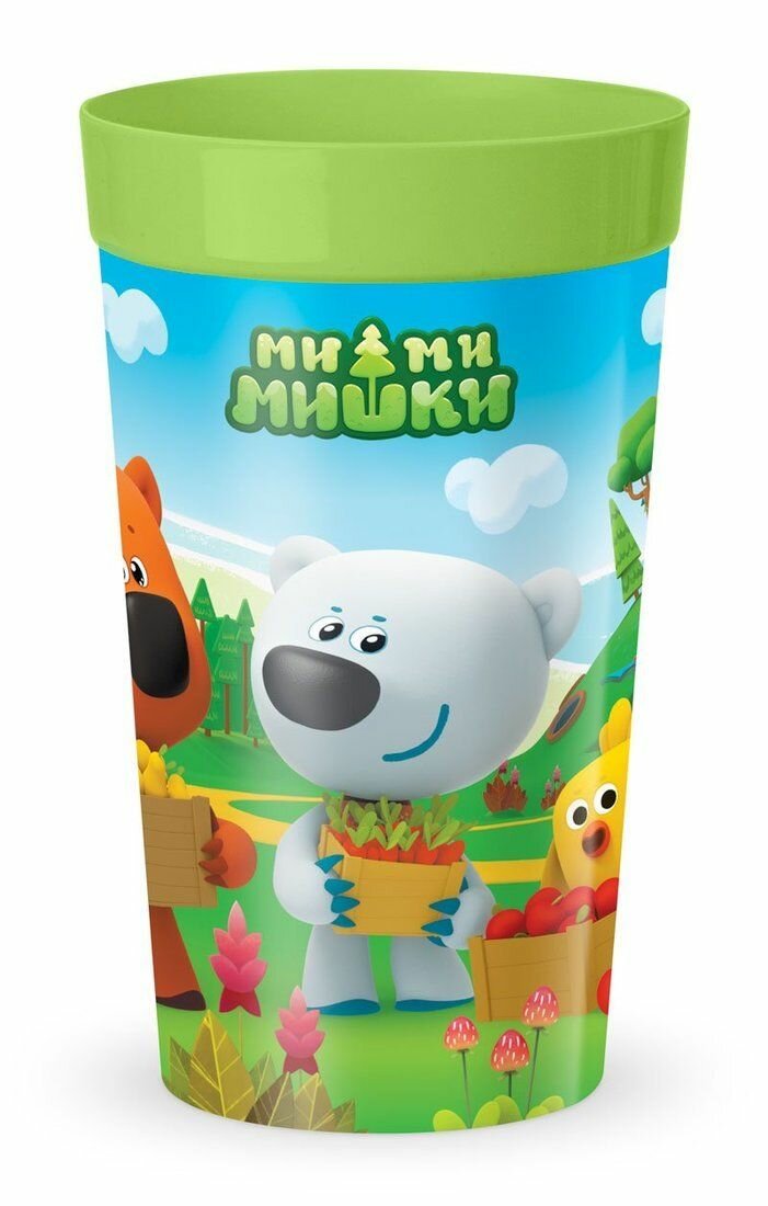 фото Стакан детский с декором Ми-Ми-Мишки 380мл (Зеленый)