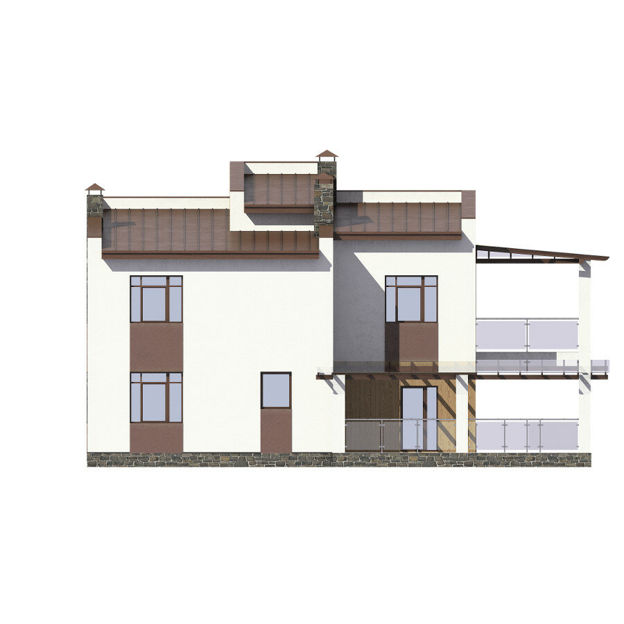 62-44-Catalog-Plans - Проект двухэтажного дома из газобетона с террасой - фотография № 6