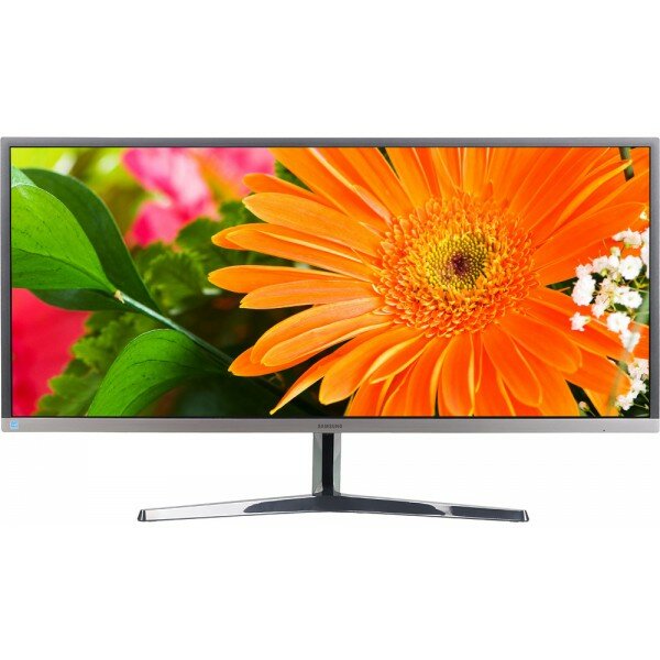 SAMSUNG Монитор Samsung 34.1" LS34J550WQRXEN черный VA LED 4ms 21:9 HDMI матовая 3000:1 300cd 178гр/178гр 3440x1440 DisplayPort WQHD 6.9кг LS34J550WQRXEN