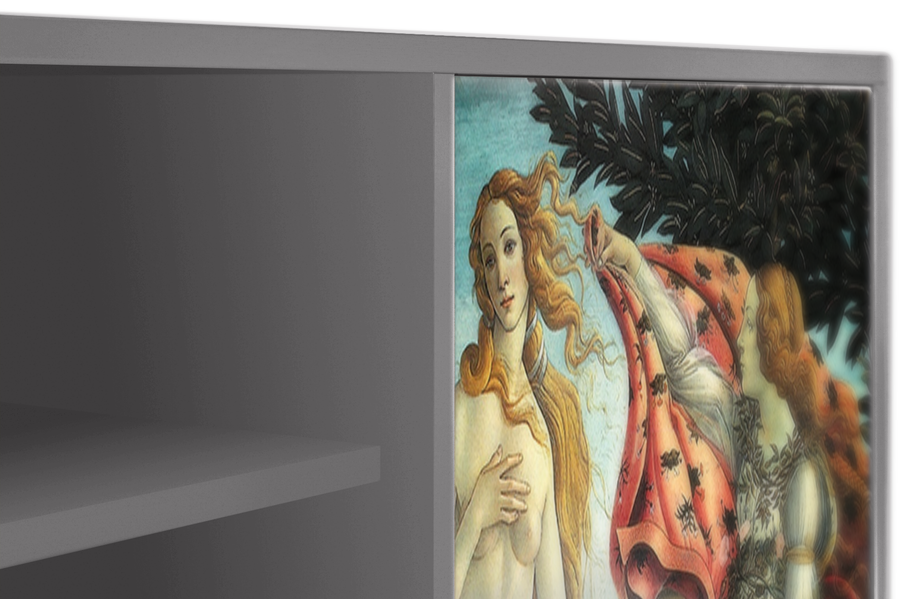 ТВ-Тумба - STORYZ - T2 The Birth of Venus by Botticelli, 170 x 69 x 48 см, Серый - фотография № 5