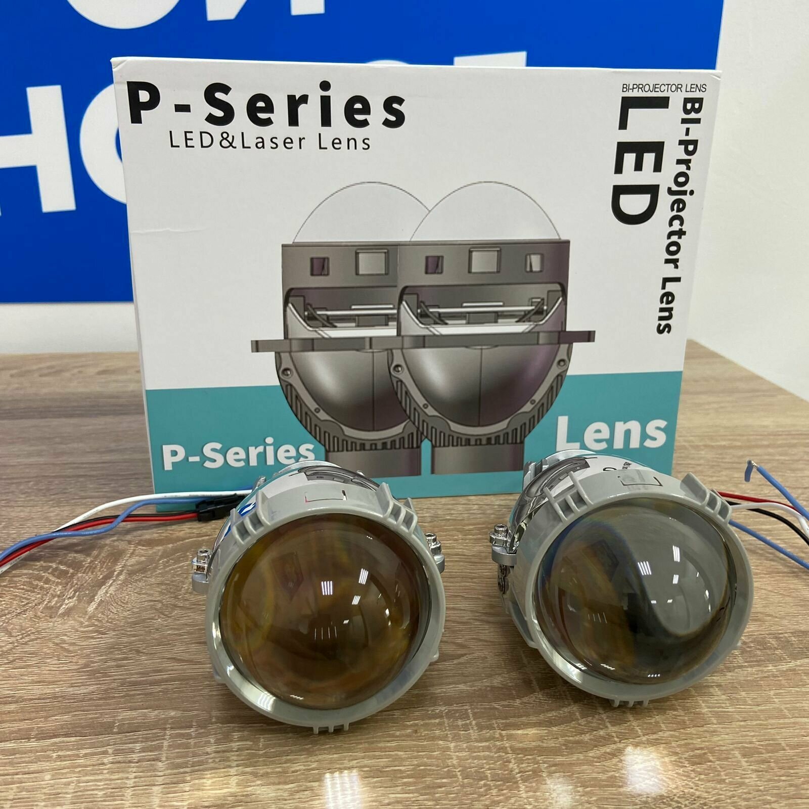 Светодиодные bi led (би лед) линзы в фары P-Series 3800lm/6000k (к-т)