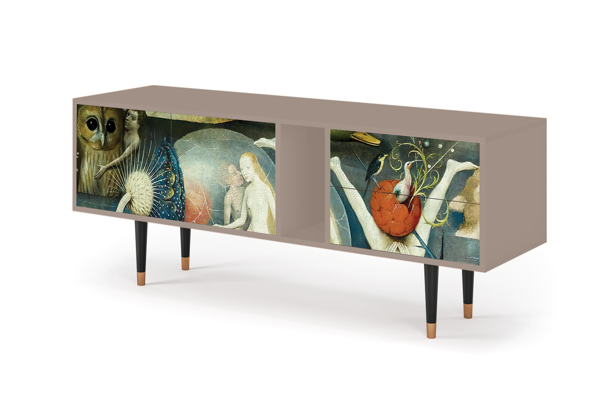 ТВ-Тумба - STORYZ - T1 The Garden Of by Hieronymus Bosch, 170 x 69 x 48 см, Бежевый - фотография № 3