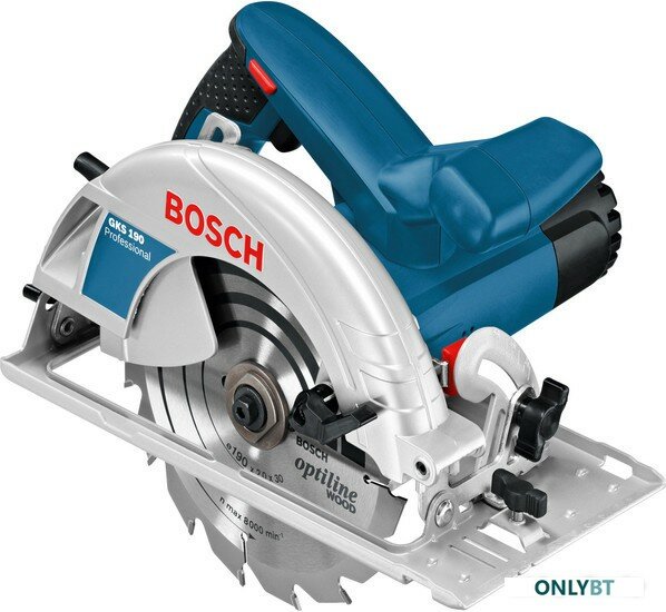 Дисковая пила BOSCH GKS 190, 1400 Вт синий/серебристый