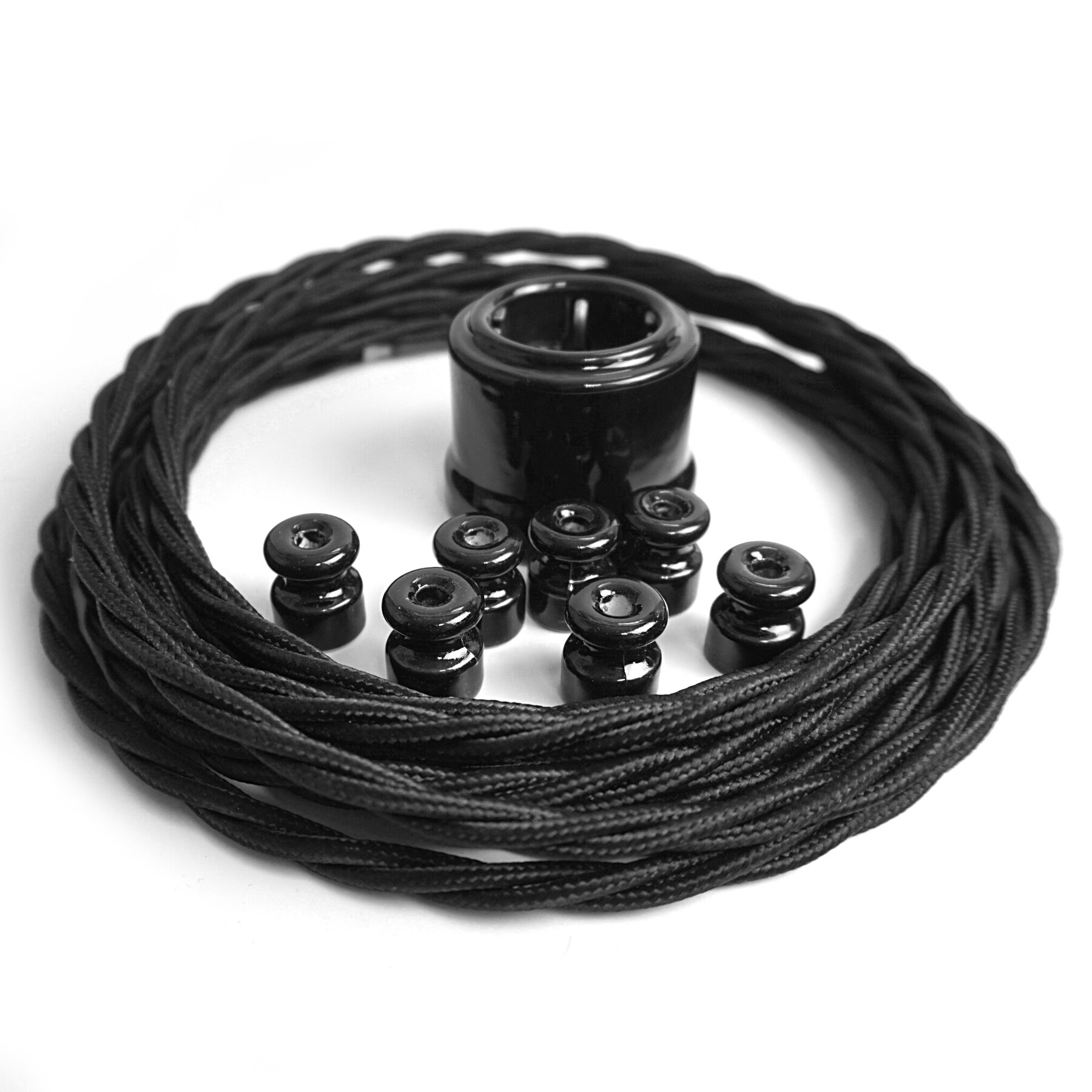Электрический кабель Царский Стиль 2х0.75 мм2, 15 м, чёрный - фотография № 1