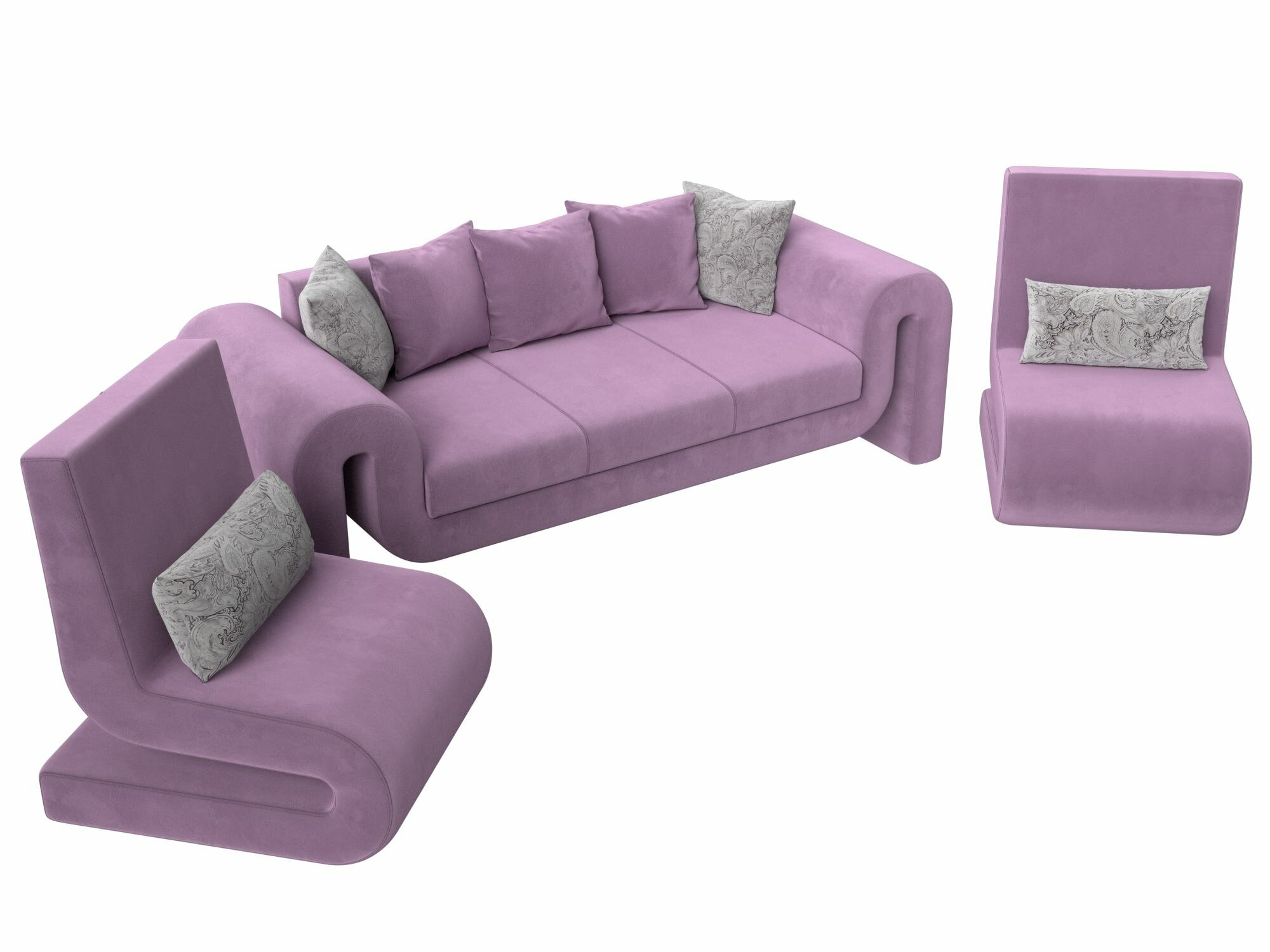 Набор Волна-1 (диван, 2 кресла) - фотография № 4