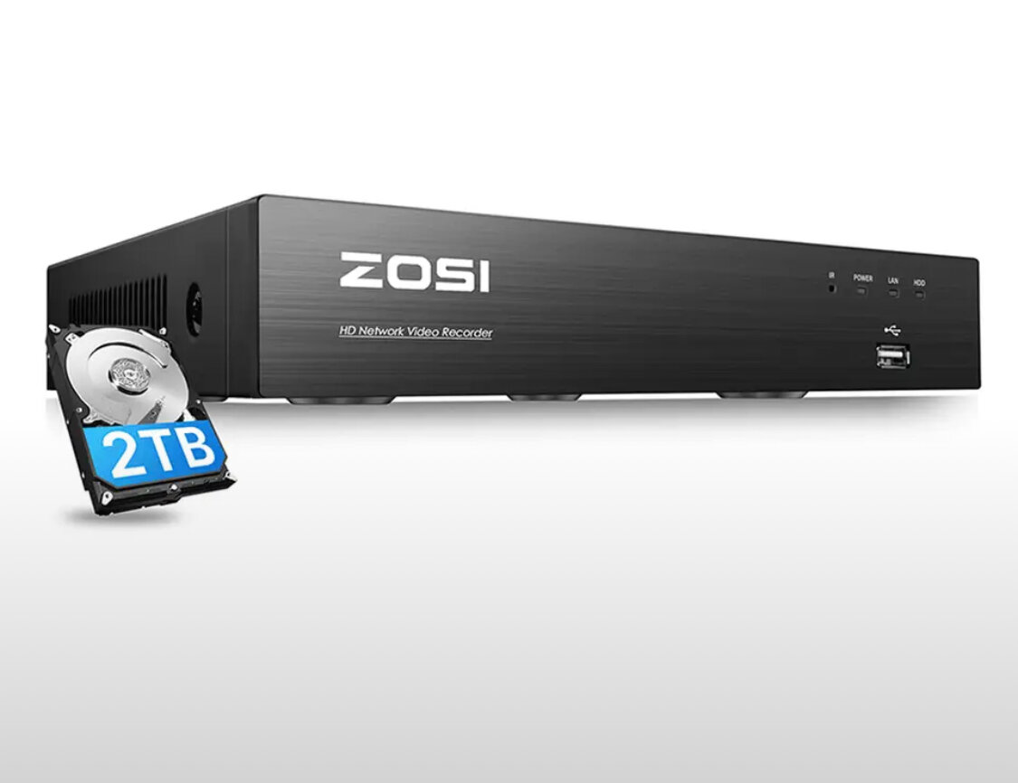 Сетевой видеорегистратор ZOSI 4K Urtra HD PoE NVR 8 каналов H265