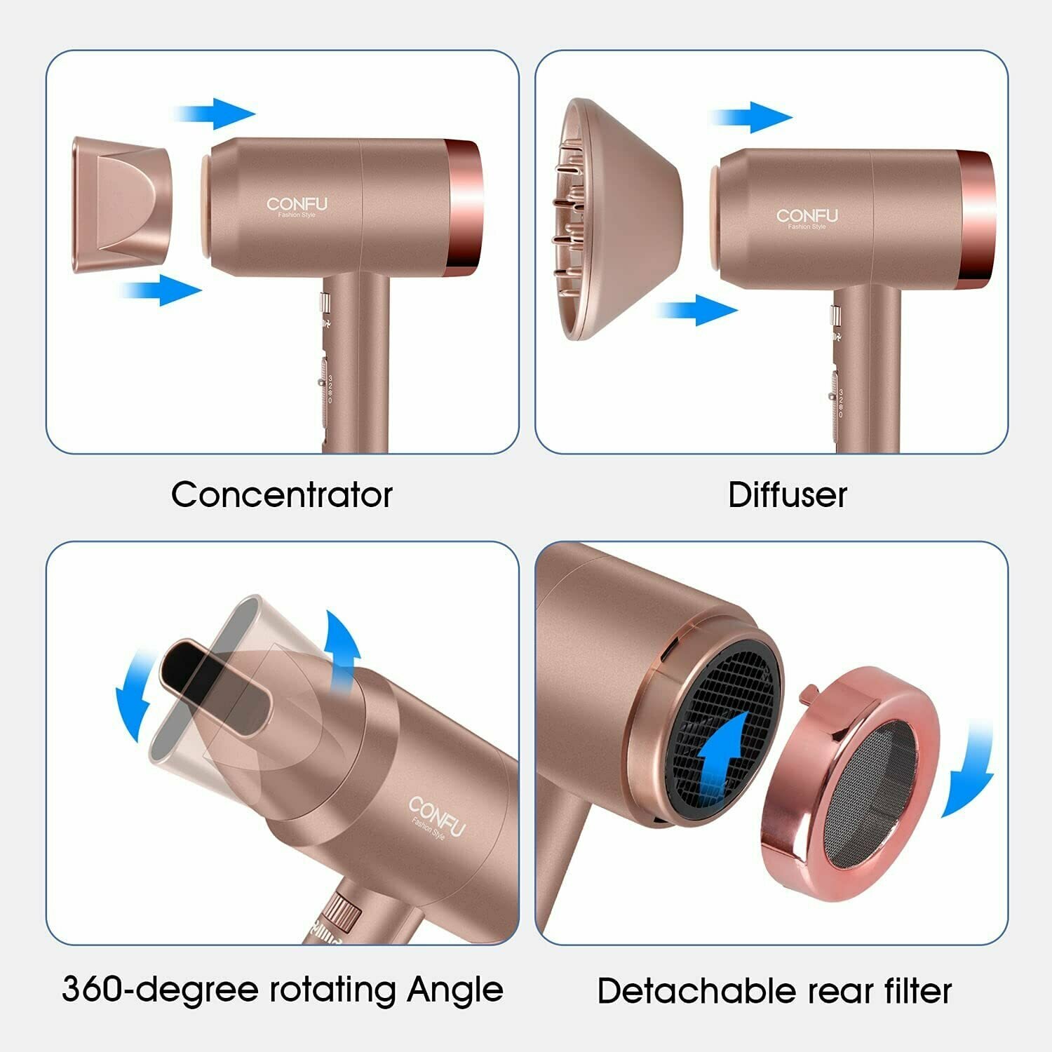 Ионизированный фен CONFU - фотография № 2