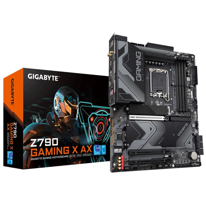 Материнская плата Gigabyte Z790 GAMING X AX Soc-1700 Intel Z790 4xDDR5 ATX AC`97 8ch(7.1) 2.5Gg RAID+HDMI+DP