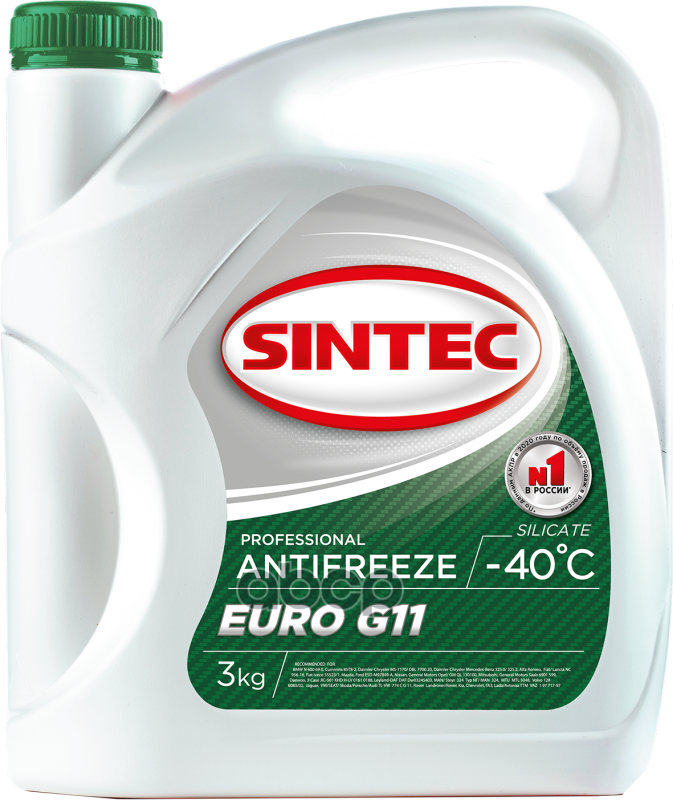 Антифриз Зеленый Sintec Euro (3л) SINTEC арт. 990465