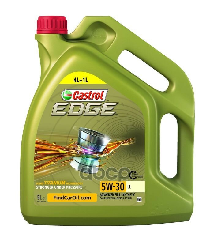 Castrol Castrol^15e78a  Edge 5w-30 Ll 5 C3 Mb 229.31/229.51 Porsche C30 Vw 504.00/507.00