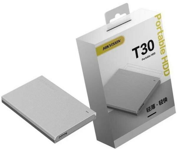 Внешний жесткий диск 2.5 2 Tb USB 3.0 Hikvision T30 серый