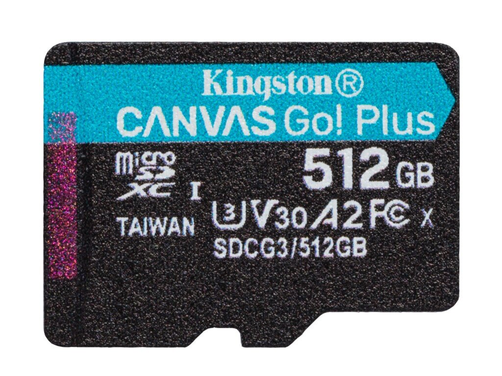 Флеш карта microSD 512GB Kingston microSDXC Class 10 UHS-I U3 V30 Canvas Go Plus 170MB/s