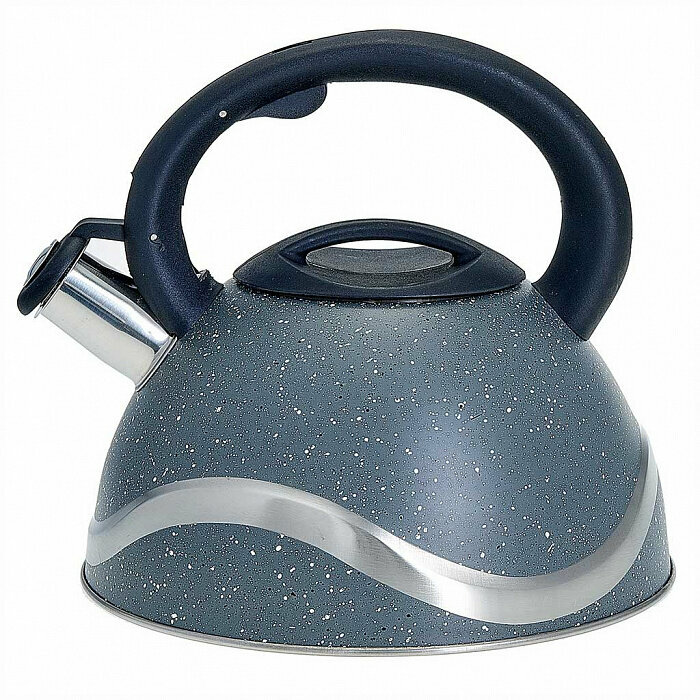 фото Чайник со свистком 3 л BE-0573 серый мрамор