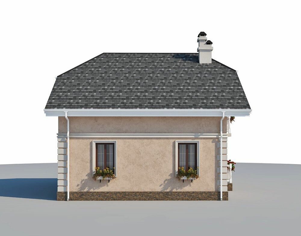 (110м2, 9х8м) Готовый проект дома из бруса с мансардой и котельной - AS-2188 - фотография № 7